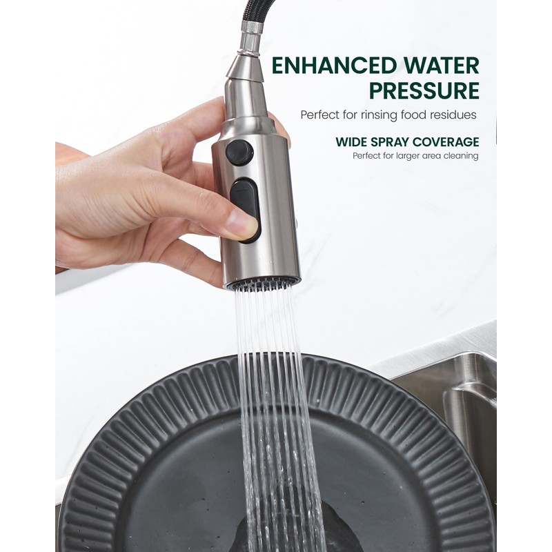 HEISOK Kitchen Faucet Spray Head Replacement, Pull Down Faucet Head