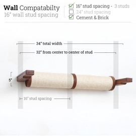 Catastrophic Creations Horizontal Cat Scratcher - 2 Tier Single- English Chestnut Bamboo