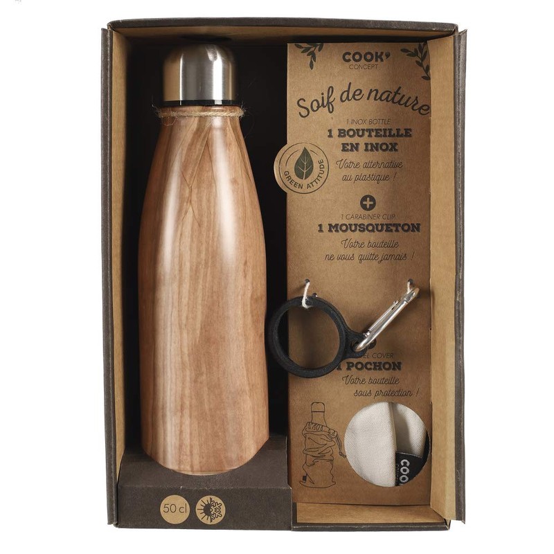 CMP Isothermal Flask Set with Floral Design, Metal-Stainless Steel