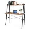 DESIGNA 43 Inch Rustic Brown Home Office Computer Ladder Desk
