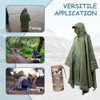 Plus Size Rain Poncho with Hood and Reflective Stripes, Big