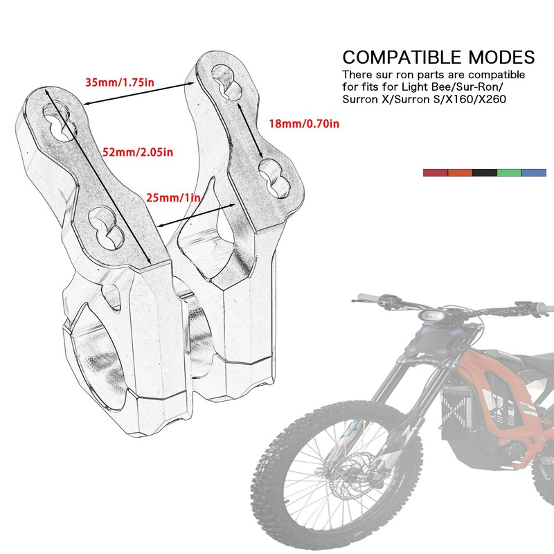 Motorcycle Handlebar Riser Mount,Electric Bike Front Handlebar Risers Stem Mount