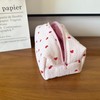 ZUNUONUO Handmade Quilted Cotton Makeup Bag for Women - Cute