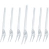 Chenshuo,Disposable Plastic Fruit Forks, Exquisite Appetizer Forks Dessert Cocktail Forks