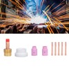 9Pcs/Set TIG Gas Lens Collets Body Brass Nozzle Ceramic Cup
