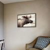 Deer Picture Wall art Framed - Rustic Elk Portrait Moose