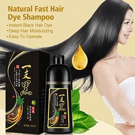 Champú Para Teñir El Cabello Al Instante De 500 Ml, Champú Para Teñir El Cabello Negro Al Instante De Hierbas Naturales Para Teñir El Cabello Blanco,