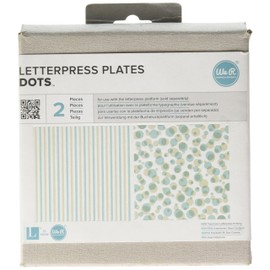 We R Memory Keepers 0633356037477 Printing Plate Letter Press-Dots Set (2 Piece)