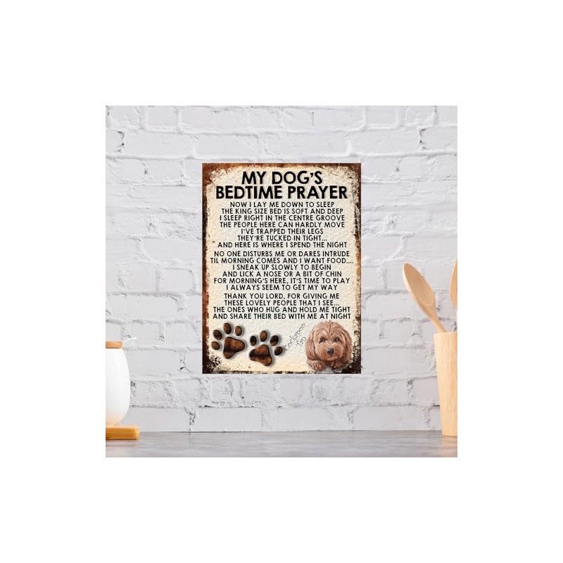 Shawprint Limited MY DOG'S BEDTIME PRAYER RETRO STYLE METAL TIN