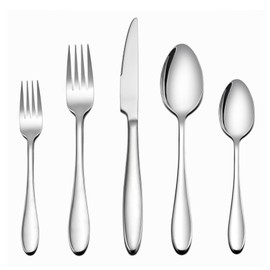 LIANYU 60 Piece Silverware Flatware Set for 12, Stainless Steel Home Kitchen Hotel Restaurant Cutlery Set, Eating Utensils, Mirror Finished, Dishwasher Safe