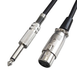 Canon Plug microphone cable φ 6.3 mm Standard Plug (Male )⇔ XLR (Female) black