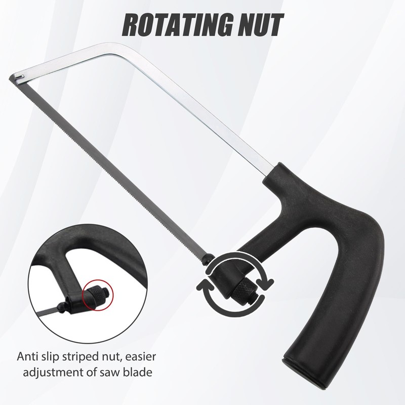 GMHLLES Hacksaw for Metal Cutting, Metal Saw Adjustable Angle Mini