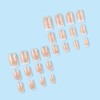 24Pcs Press On Nails Medium Square Fake Nails French Tip