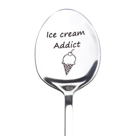 Funny Ice Cream Spoon Gift for Sister Brother Ice Cream Lovers Gifts for Grandpa Grandma Christmas Birthday Gifts for Husband Wife Wedding Gift for Son Daughter Gift for Boys Girls Friend Gifts Spoon
