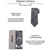 DiBanGu Plaid Ties for Men Silk Checkered Necktie and Pocket