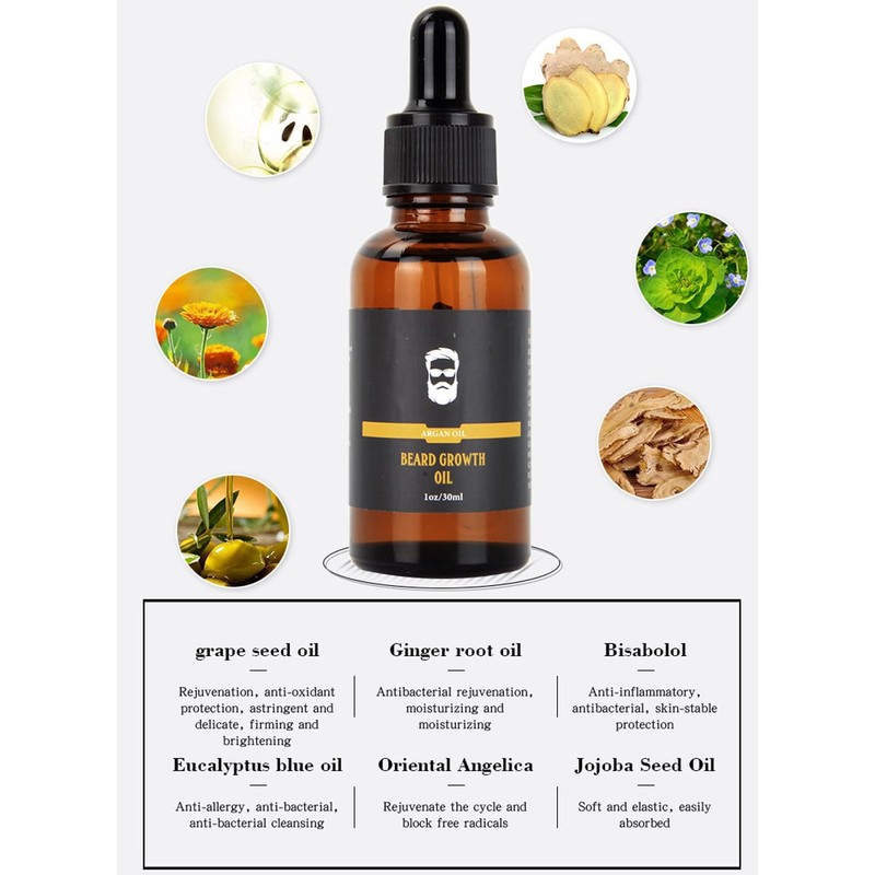 Beard Growth Kit-Beard Kit for Men/Beard Growth Oil, 0.5 mm