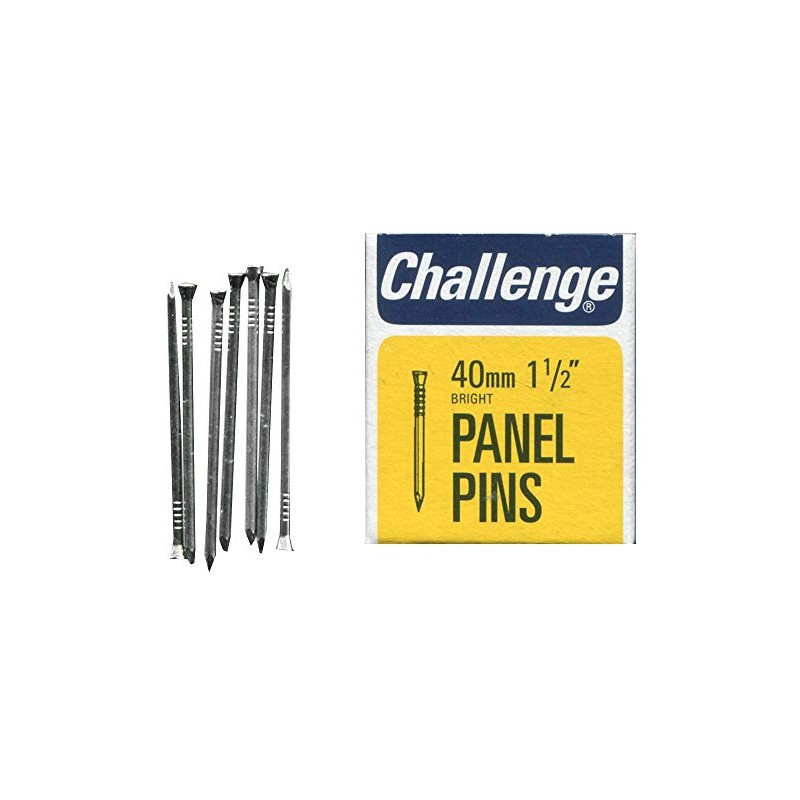 Panel Pins Bright, 40mm (40G), External Length 40mm, Nail Material