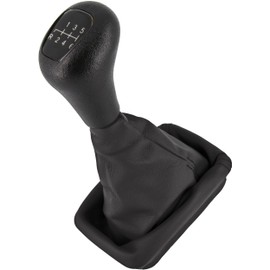 Schaltknauf + Schaltsack Set 6 Gang passend für MB CLK C208 A208, 1997-2003, Plug & Play, Auto Schalthebel Schaltmanschette, mit Rahmen, schwarz