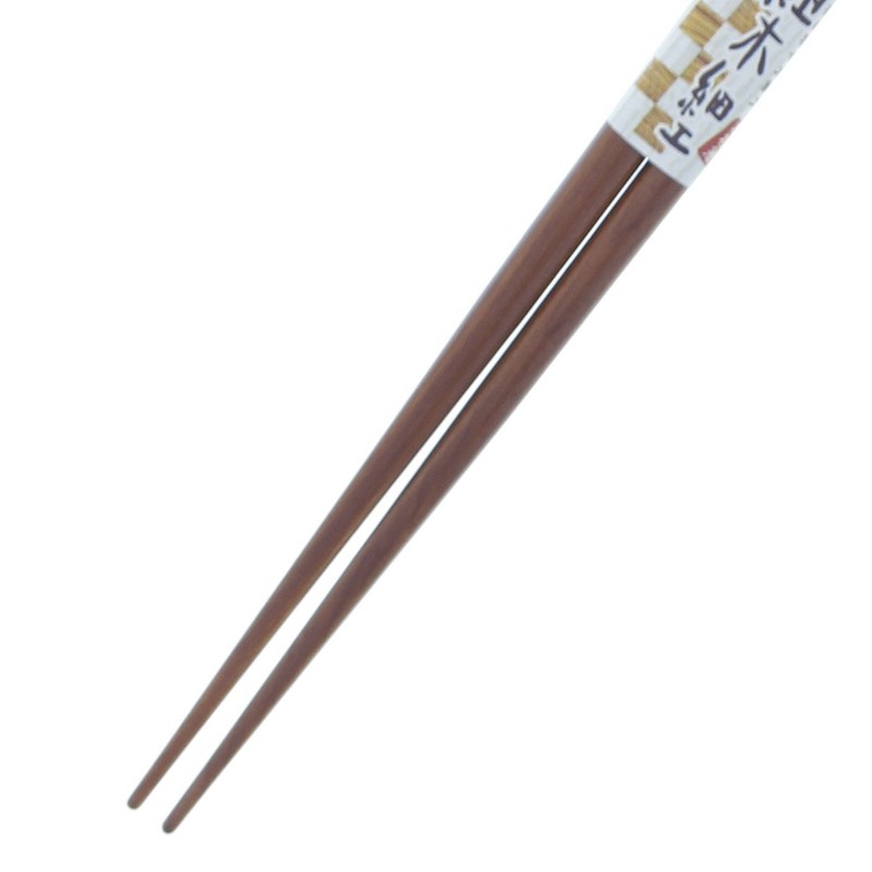 Ishida Chopsticks Set of Woodcraft, Polka Dot, Wooden (Natural Wood),
