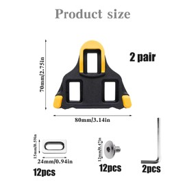 SJUNJIE 2 Pairs of SPD Cleats 6 Degree Floating Cycling Shoes Cleats with Mounting Parts SPD SL Cleats Compatible SPD SL Ideal for Outdoor Cycling Home Gyms and Long Distance Riding
