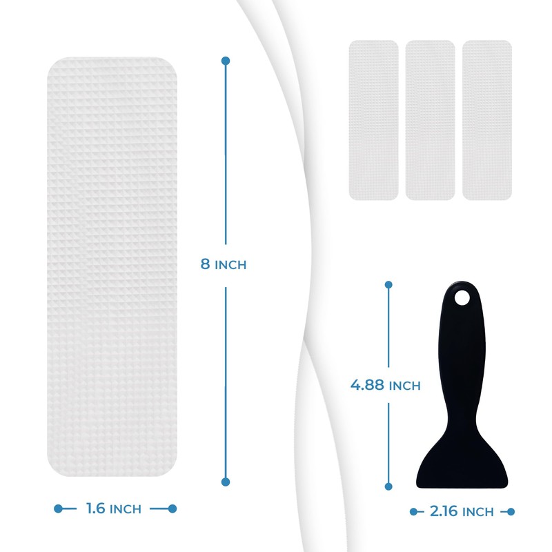 Anti Slip Shower Stickers 24 PCS, Invisible Non-Slip Shower Strips