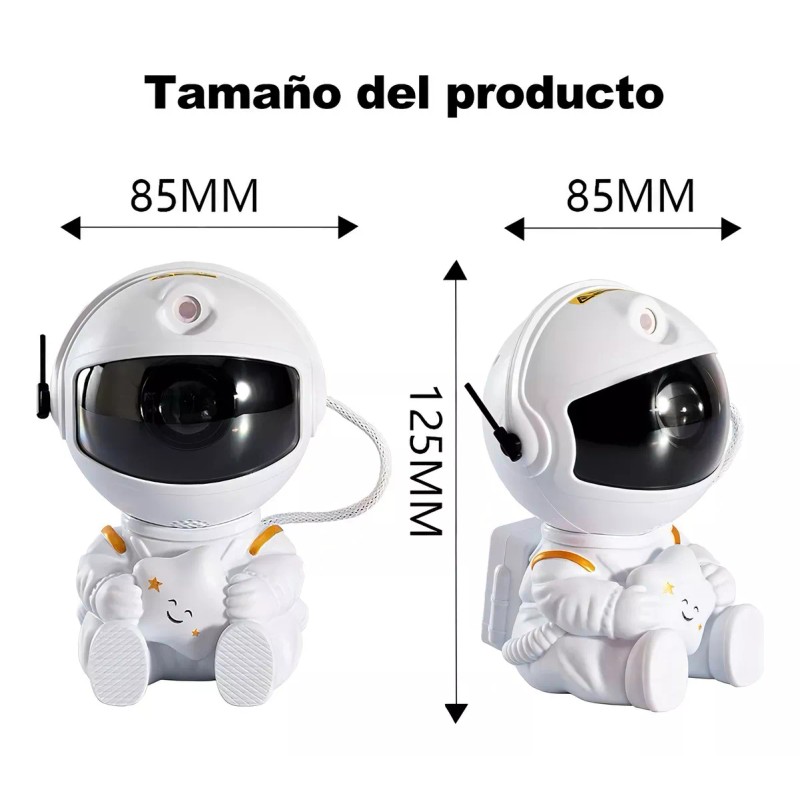 Alltop Lámpara Led Astronauta Proyector De Galaxia Estrella Estructura Blanco