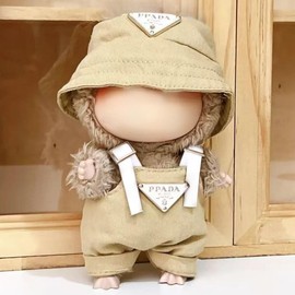 Doll Clothes, Fashion Style Set for 5.91"-6.69" Dolls, Unique Style Doll Outfit with Accessories, Khaki Overalls & Hat, Just Clothes