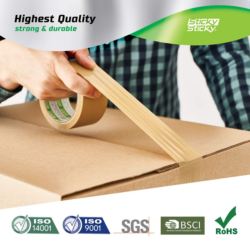 Sticky Sticky Sticky Sticky Packing Tape 6 Rolls 48MM x