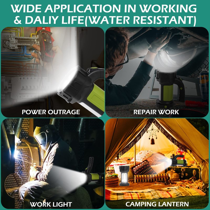 GeeRic LED Hand Headlight Torch, 6000 Lumens LED Headlight Torch,