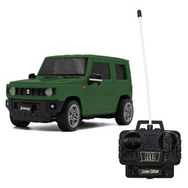 RC Suzuki Jimny Green with LED Light, Off-Road Capable Radio Control Car, Gift for Adults and Children, Wireless Operation, Remote Control Car Model, Hobby