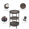 Dulcii Side Table, Round End Table with 3 Shelves for