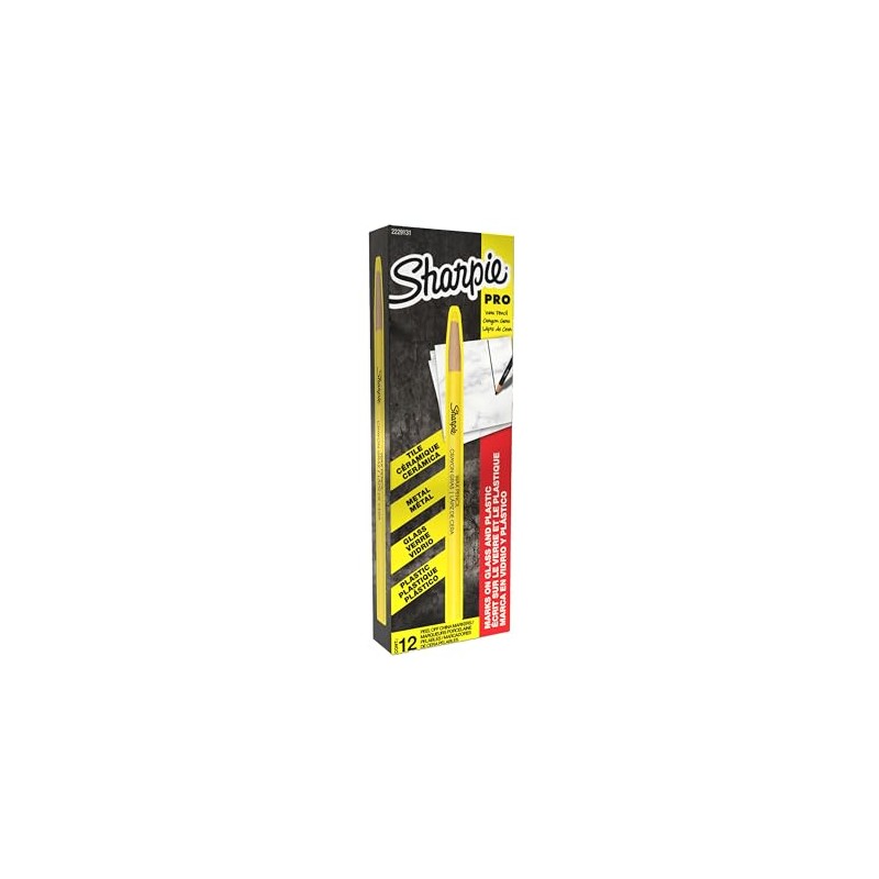 Marcador de cera amarillo Sharpie 12 piezas