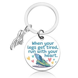 Vadaka Runner Gifts Keychain Running Gifts for Runners Men Women Runner Inspirational Keychain Marathon Lovers Gift Marathons Runners Key Chain Fitness Marathon Present Christmas Birthday Present