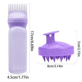 Lonimia Hair Dye Brush Bottle Shampoo Bottle, Root Comb Applicator Bottle, Capacity for Hair Dyeing, Hair Dye Brush Bottle, Applicator Comb, Hairdresser Dyeing Styling Tool