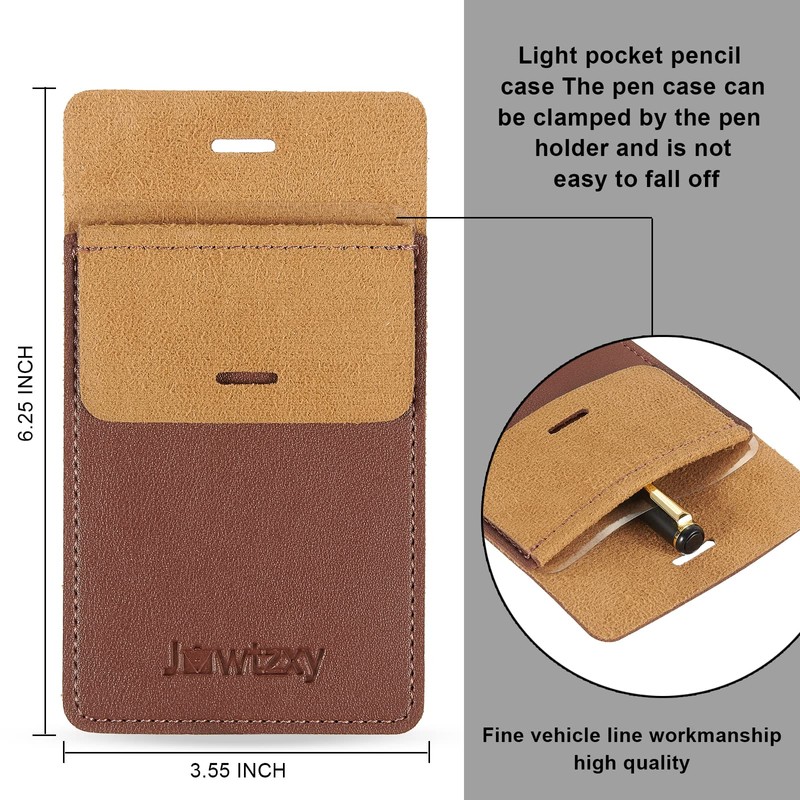 Pocket Protector, 3 Pcs Leather Pocket Pen Holder Organizer Pouch