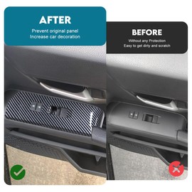 INTGET Gear Shift Panel Cover for 2024 2025 Toyota Tacoma Accessories ABS Plastic Interior Decoration for Tacoma SR/SR5/TRD PreRunner/Sport/Off-Road (Carbon Fiber Style, Window Lift Panel Cover)