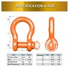 Pack of 2 Orange Powder Coated Heaveduty Trailer Shackles 3/4