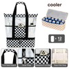 Bluboon Mesh Beach Tote Bag with Cooler Compartment Insulated Detachable