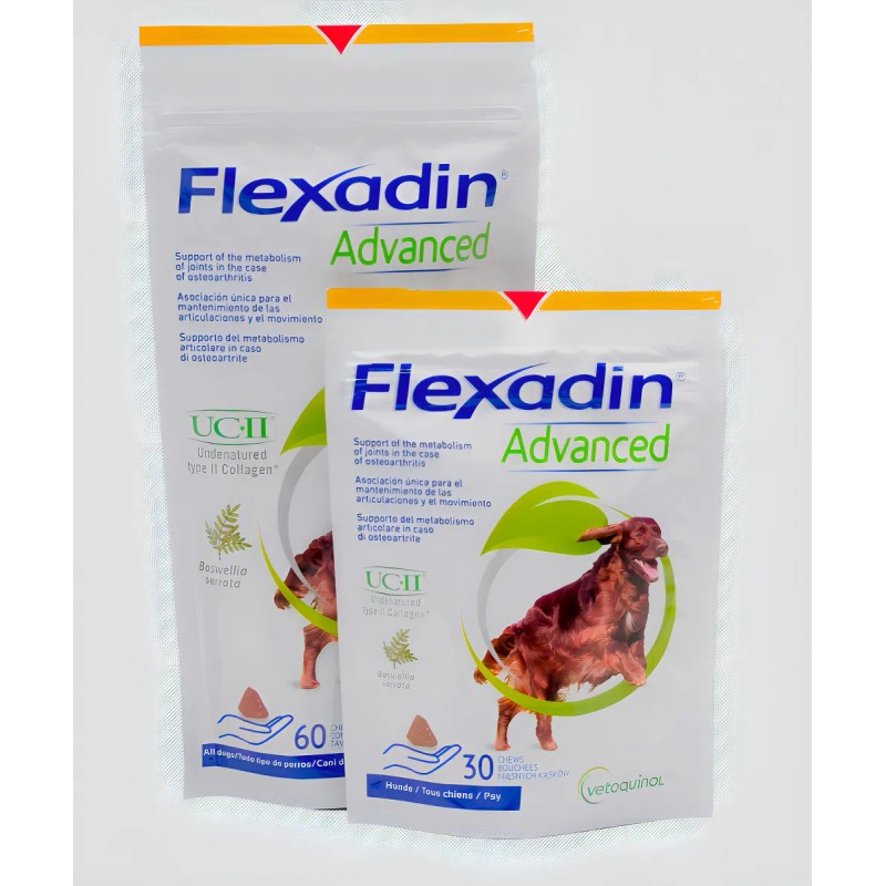 Flexadin Advanced Vetoquinol Premios Masticables Perro/Gato 60 Unidades