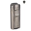 Vector Iron Quad 02 Gunmetal Satin Quad Flame Windproof Jet Lighter for Cigars