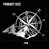 Gobfar Compass Stickers, Pack of 2 Mountain Compass Stickers, White,