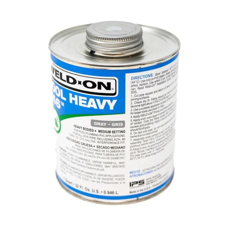Weld-On Pool Heavy 746 Gray - Pool PVC Gray Glue