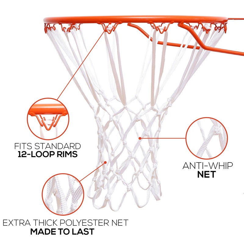 BETTERLINE 2-Pack Heavy Duty Basketball Nets | Premium Quality All-Weather