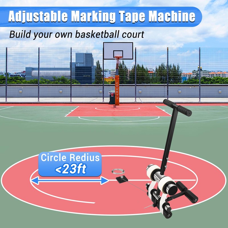 Court Line Tape Machine, Basketball Court Line Striping Machine, Playing