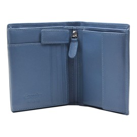 Esquire Viktoria RFID Leather Wallet 10 cm, Dove Blue, rfid wallet