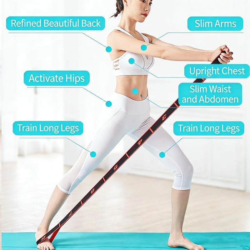 2PCS Fitness Resistance Band for Stretching and Yoga (8 Grids)