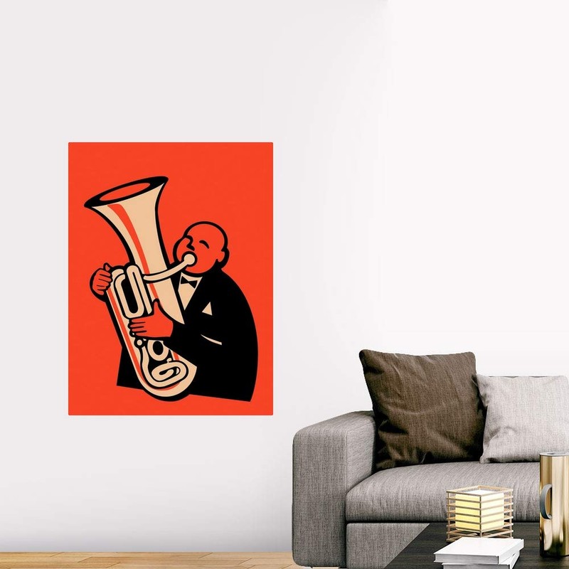 The Tuba Wall Decal, Musical Instruments Artwork