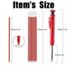 DuDuZui Red Deep Hole Marker Pencil Set, 36 Pencil Leads