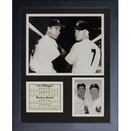 Legends Never Die "Joe DiMaggio and Mickey Mantle Framed Photo Collage, 11 x 14-Inch,Black