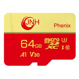Micro SD Card, 64 GB, JNH, Ultra High Speed 100MB/s UHS-I U3 V30, 4K Ultra HD, App Optimized, A1 Compatible, Eco Packaging